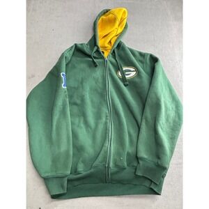 Green Bay Packers NFL Fleece Lined Zip Up Hoodie Jacket XL